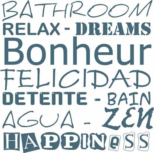 Sticker Mural Lettrage Salle De Bain - ZoneStickers